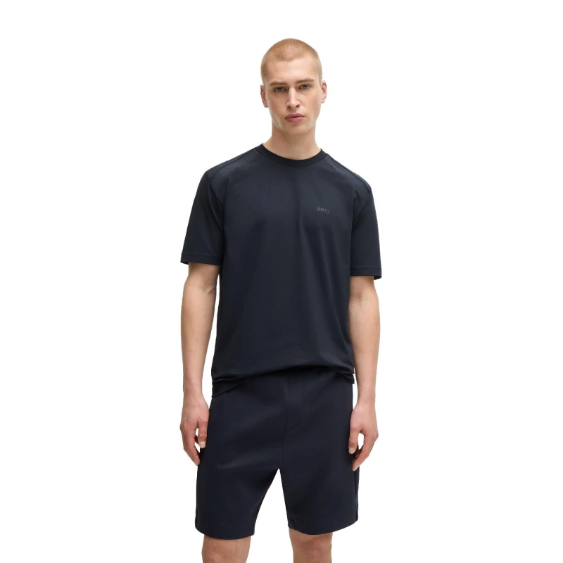 Image of Boss Mens T Tape Short Sleeve Polo Shirt Dark Blue male S