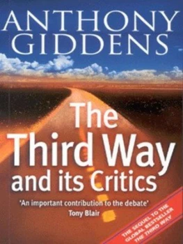 Image of The Third Way and Its Critics by Anthony Giddens Book