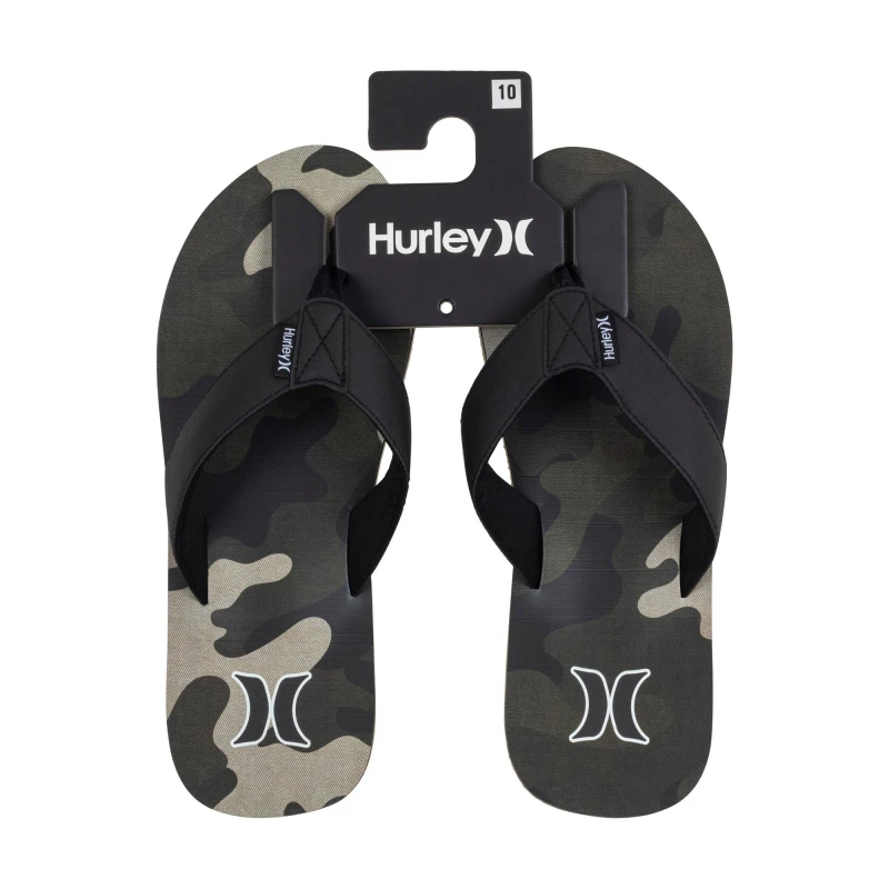 Image of Hurley 1-Pack Flip Flops Mens - Green Green 7