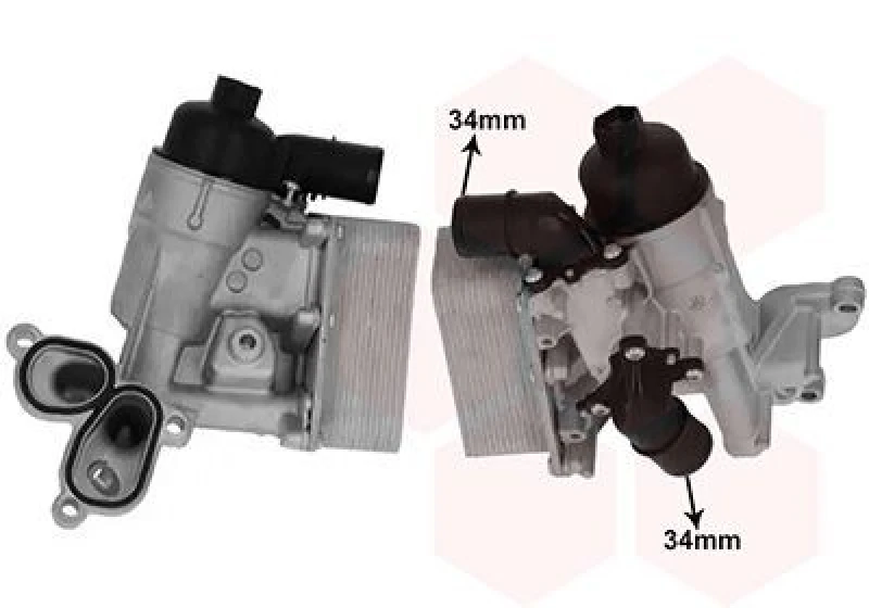Image of VAN WEZEL Engine oil cooler VAN WEZEL 37013735