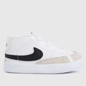 image of Nike White & Black Blazer Mid Crib Baby Trainers