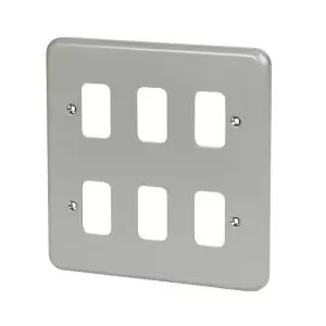 image of Honeywell K3496Alm Meta Grid+ Plate - 6 Gang