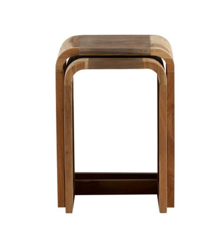 Image of Buttercup Farm Aspen Nest Of 2 Tables - Metal/wood - L35 X W40 X H55 Cm