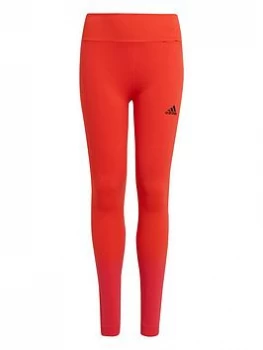 image of adidas Junior Girls Aeroknit Tight - Red/Pink, Red/Pink, Size 11-12 Years