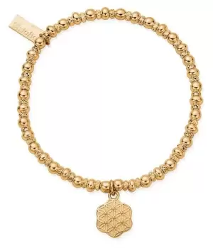 image of ChloBo GBDS3117 Didi Sparkle Flower Of Life Bracelet Gold Jewellery