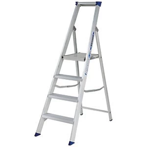 Image of Werner MasterTrade 4 Tread Aluminium Platform Stepladder