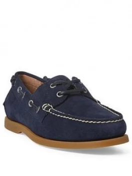 Image of Polo Ralph Lauren Merton Suede Boat Shoes - Newport Navy