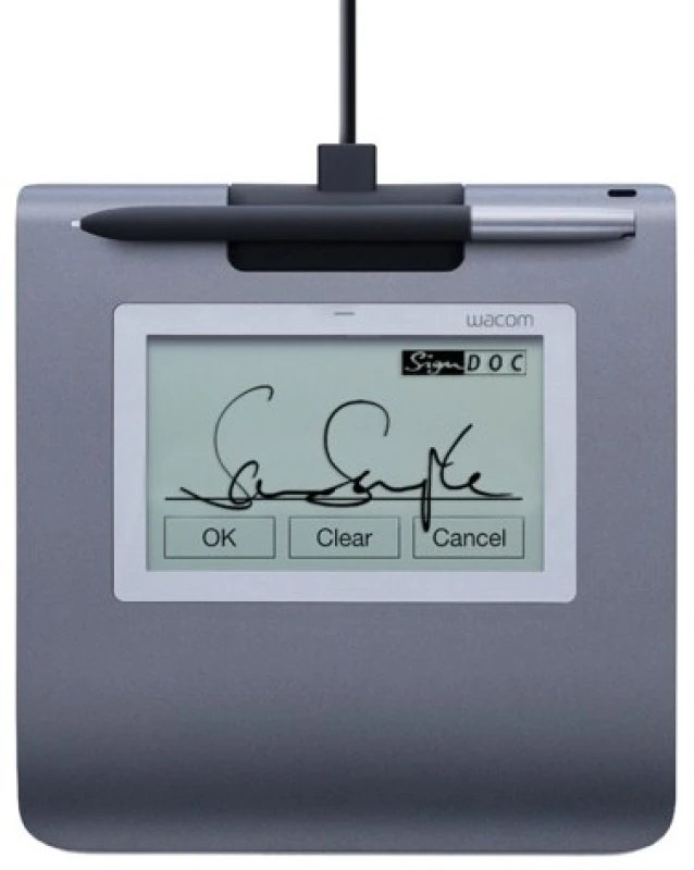 Image of Wacom STU-430 Signature pad graphic tablet Black. Grey 2540 lpi 96 x 6