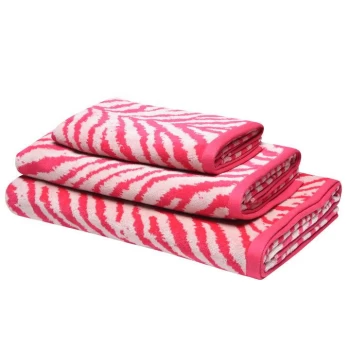 image of Biba Zebra Bath Towel - Pink