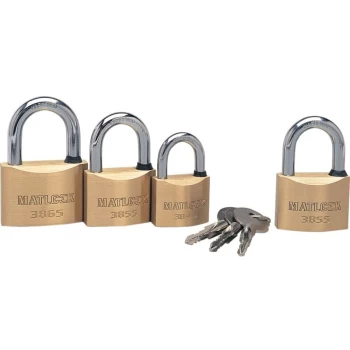 50MM Brass Cross Key Padlock - Matlock