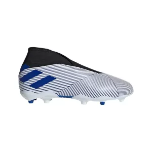 Image of Adidas Junior Nemeziz Laceless 19.3 Firm Ground Football Boot, Blue/White, Size 13