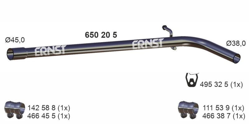Image of Exhaust Pipe ERNST 114400