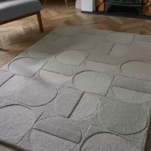 Image of Esselle Arabella Grey Wool Rug 120 x 170cm