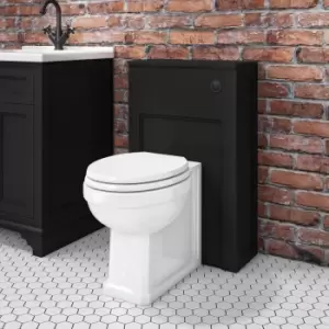 Image of 500mm Black Back to Wall Unit with Traditional Toilet - Camden