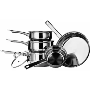 image of 5pc Stainless Steel Saucepan Set - Premier Housewares