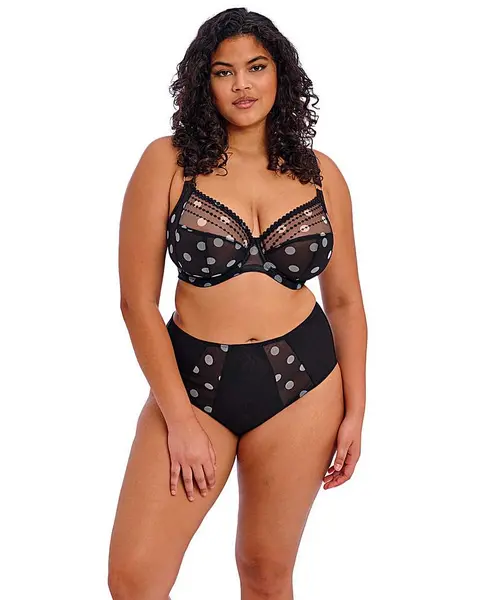 Image of Elomi Elomi Matilda Plunge Wired Bra Black Dot Black DOT Female 36DD QV03249