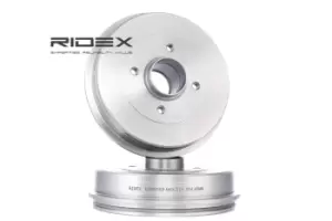 Image of RIDEX Brake Drum Rear Axle 123B0009 Rear Brakes,Drum Brake RENAULT,NISSAN,KANGOO (KC0/1_),KANGOO Express (FC0/1_),Kubistar Kastenwagen (X76)