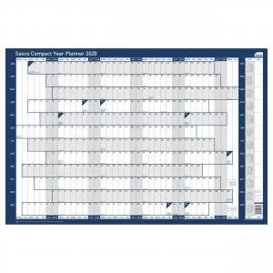 image of Sasco 2020 Compact Year Planner Unmounted Landscape 610x410mm Ref