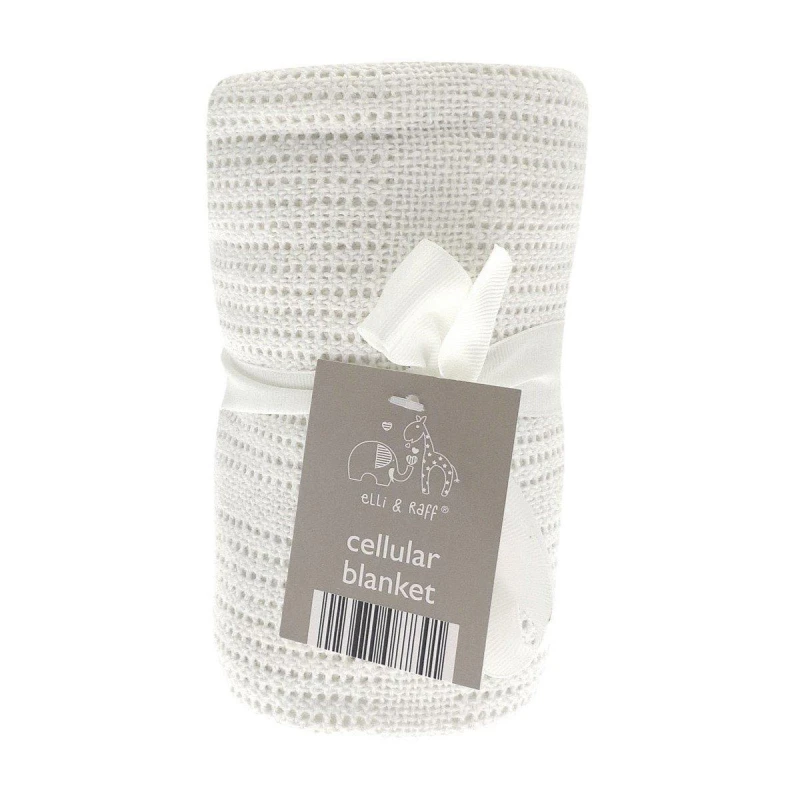 Image of Country Club Cellular Blanket - White - 100% Cotton White unisex 75 x 100cm