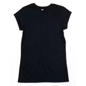 Image of Mantis Womens/Ladies Roll Sleeve Tee (S) (Black)