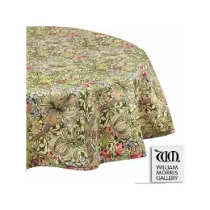 Image of Golden Lily 132 x 178cm Acrylic/PVC Tablecloth - William Morris