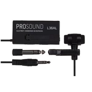 image of ProSound Lavalier Tie-Clip lapel Stereo Condenser Microphone