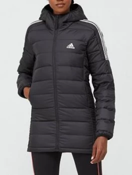 Image of adidas Essentials Down Parka, Black, Size XS, Women