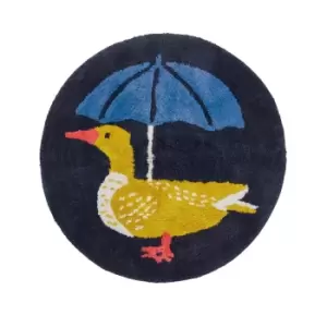 Image of Joules Ducks March Bath Mat, Navy