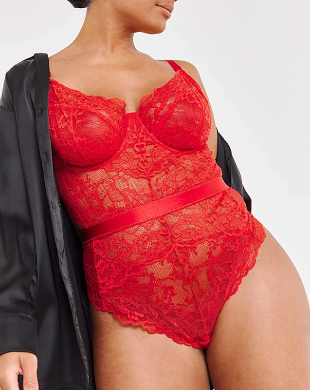 Image of Ann Summers Ann Summers Hold Me Tight Body Red RED - Ann Summers - Size: M RED Female M BJ47202
