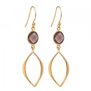 Juvi Designs Gold vermeil boho cat eye earrings Brown