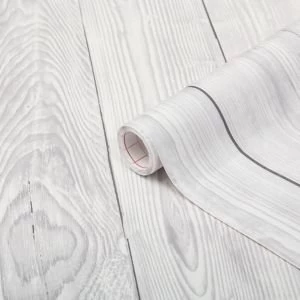 Image of D-C-Fix Planked wood Grey & white Self-adhesive film (L)2.1m (W)900mm