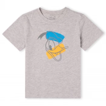 Image of Disney Donald Duck Head Kids T-Shirt - Grey - 9-10 Years