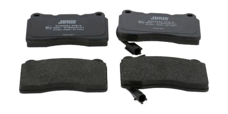 Image of JURID 573322J Brake pad set incl. wear warning contact, without accessories Brake Pad Set,disc brake (402)