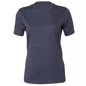 Bella + Canvas Womens/Ladies Heather Relaxed Fit T-Shirt (M) (Navy)