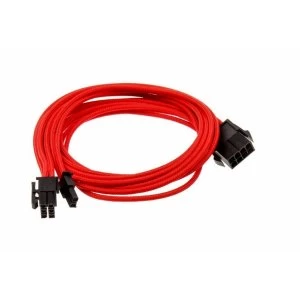 Image of Phanteks 6 2 Pin PCIe Cable Extension 50cm Sleeved Red