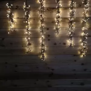 Image of Decoris - 480 Warm White LED Outdoor Fairy Lights Tree Cascade Snowing Christmas Decoration