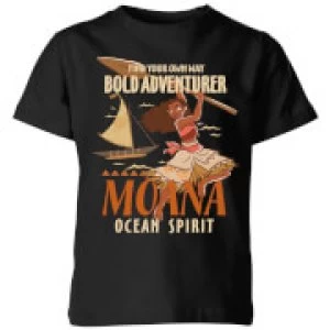 image of Moana Find Your Own Way Kids T-Shirt - Black - 11-12 Years