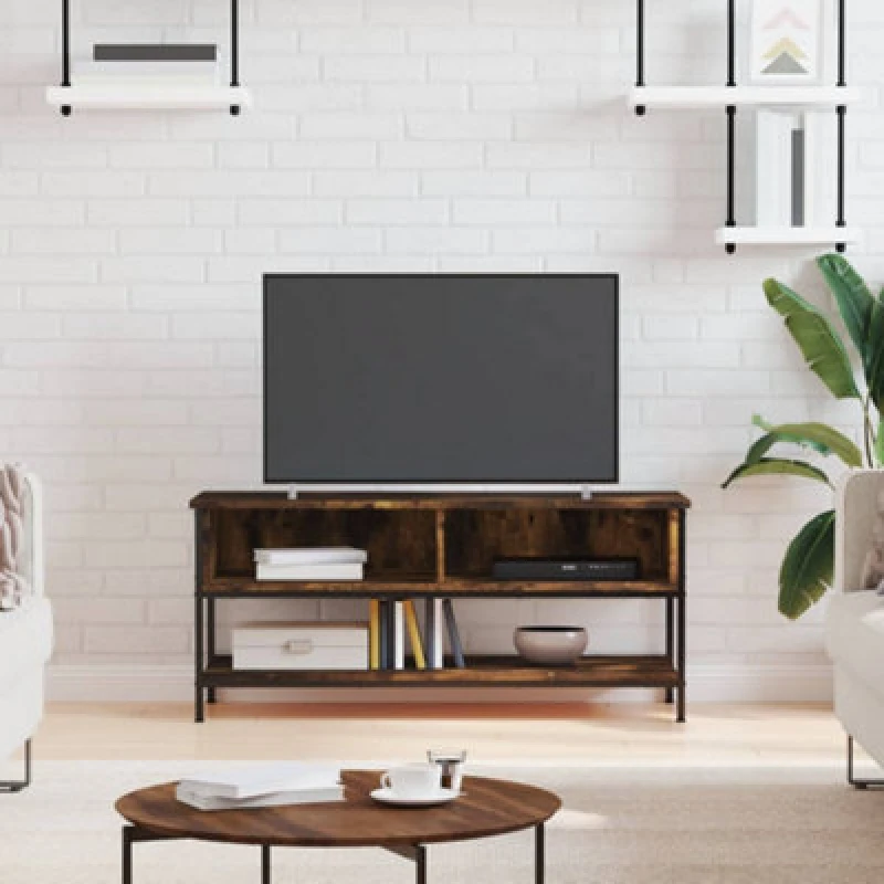 Image of Vidaxl TV Cabinet Smoked Oak 100X35X45cm Engineered Wood