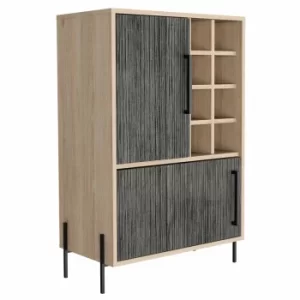 Image of Harvard Two Tone Medium Bar Cabinet, Oak