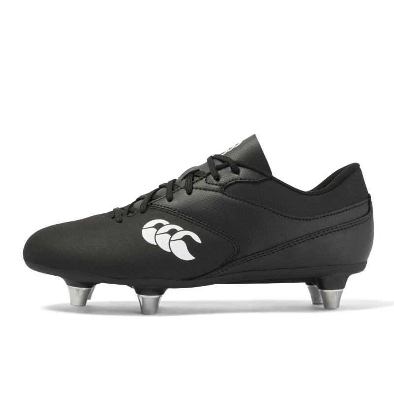 Image of Canterbury Phoenix Raze Junior Soft Ground Rugby Boots Black/White male 4 (36.5)
