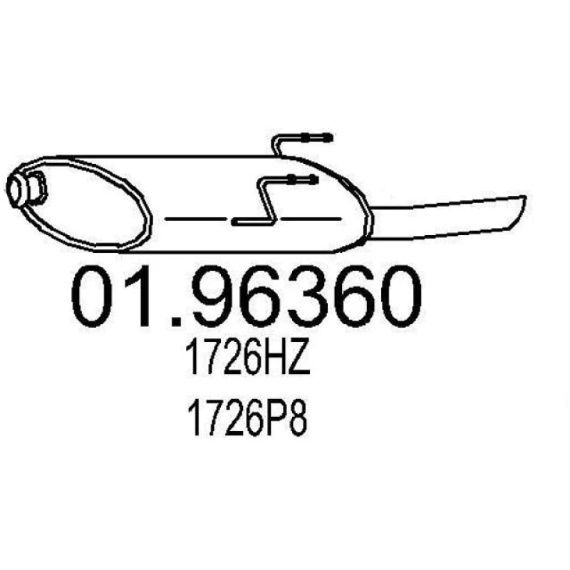 Image of MTS 01.96360 Rear silencer End Silencer (3437)