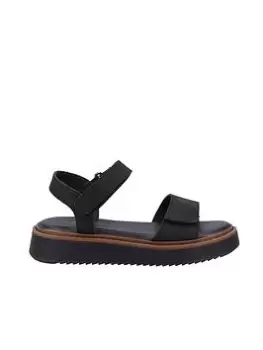 Image of Hush Puppies Mini Cassie Sandals - Black, Size 1 Older