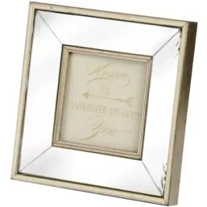 Image of Square Mirror Bordered Photo Frame 4x4