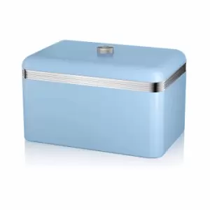 Image of Swan Retro Large Bread Bin, Blue