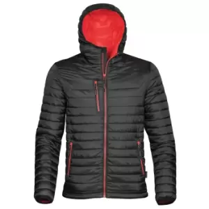 Image of Stormtech Mens Gravity Hooded Thermal Winter Jacket (Durable Water Resistant) (2XL) (Black/True Red)