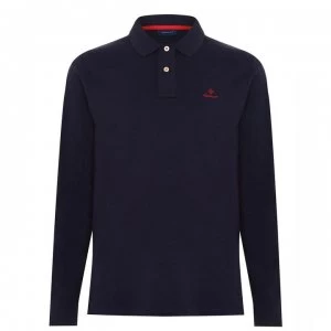 Gant Contrast Rugger Polo Shirt - Navy 433