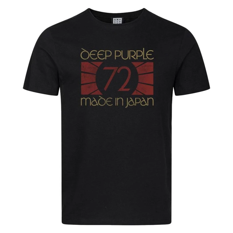 Image of Amplified Mens 1972 Deep Purple T-Shirt in Black Size: Large Black Male L