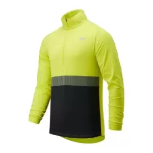 Image of New Balance Accelerate Zip Top Mens - Yellow