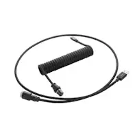 Image of CableMod Pro Coiled Keyboard Cable USB A to USB Type C 150cm - Midnight Black