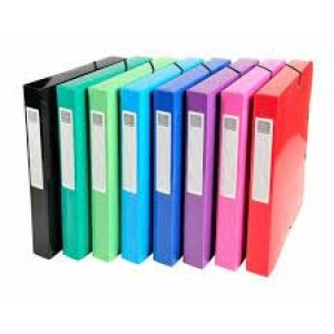 Image of Iderama Elasticated Box File A4 40mm, 600gsm, Black, Pack of 8